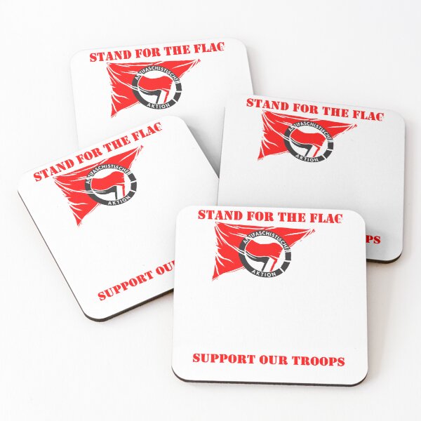 Aperçu de l'œuvre L'objecteur apporte un support pour le drapeau Antifa Graphic pour les fans créée et vendue par Marguerite042Ri.
