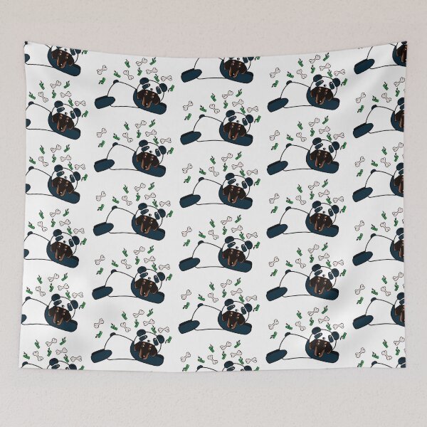 Item preview, Dog in panda disguise #redbubbleartparty designed and sold by rainbowcho.
