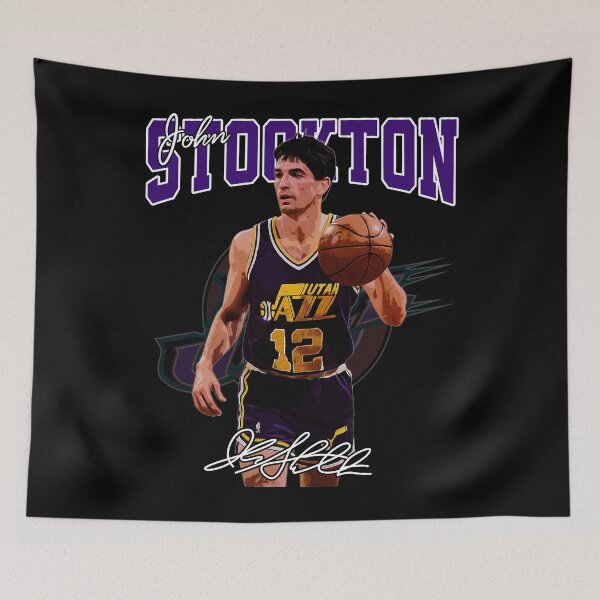 Item preview, John Stockton Legend Basketball Signature Vintage Retro 80s 90s Bootleg Rap Style designed and sold by MariaCollier.