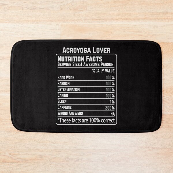 Item preview, Acroyoga Lover Nutrition Facts Funny Sarcastic Partner yoga designed and sold by Digital Story Time.
