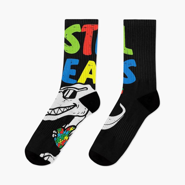 Item preview, I Steal Hearts Puzzle Autism Awareness T Rex Dinosaurs designed and sold by HaaChris-Artis.