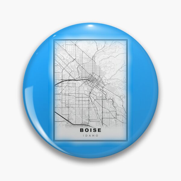 Item preview, Minimalist Blue Boise Map designed and sold by Tamas Das.