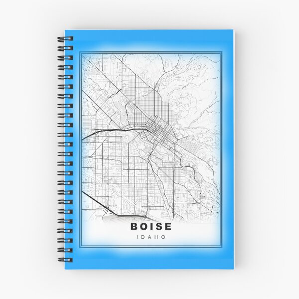 Item preview, Minimalist Blue Boise Map designed and sold by Tamas Das.