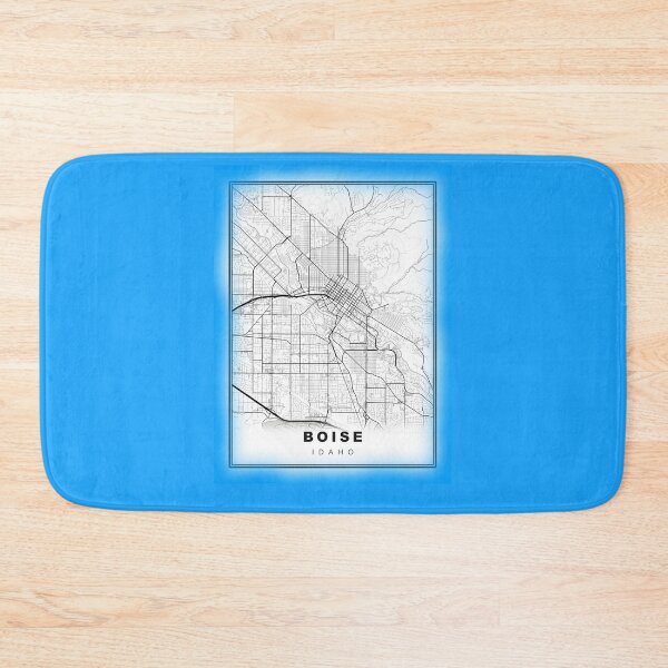 Item preview, Minimalist Blue Boise Map designed and sold by Tamas Das.