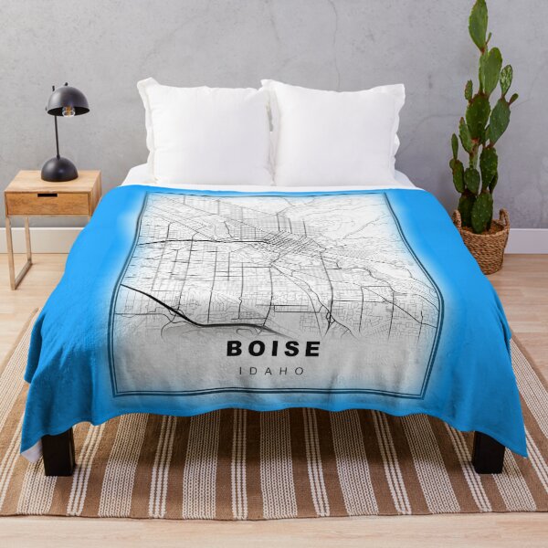 Item preview, Minimalist Blue Boise Map designed and sold by Tamas Das.