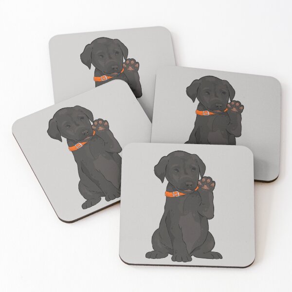 Item preview, Black Lab Puppy Waving designed and sold by PumpkinChum.