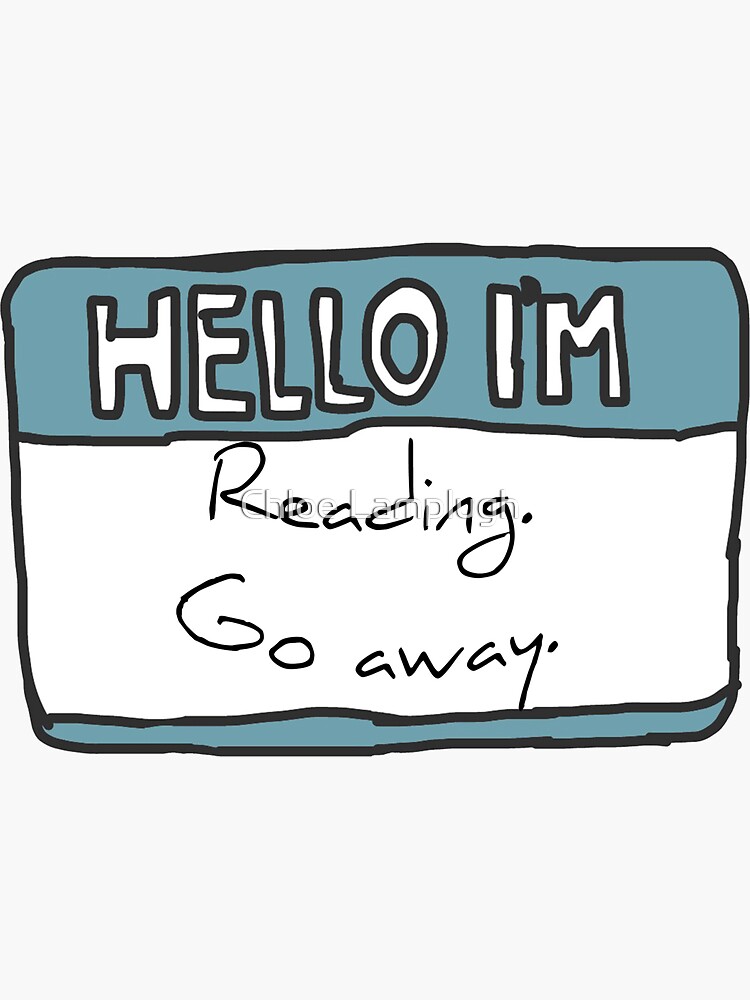 Hello I'm Reading by merchedpillows