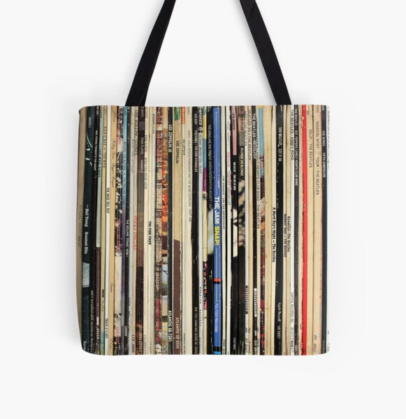 vinyl record tote bag