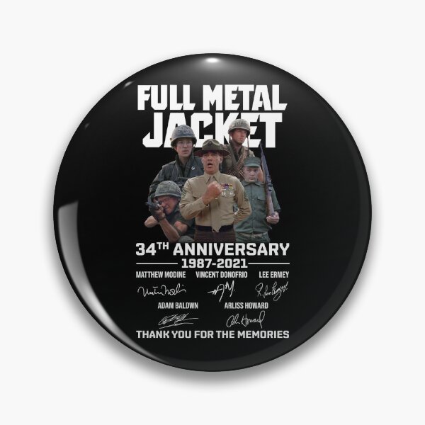 Item preview, Full Rétro Métal Jácket 34th Anniversary All Casts Signatures Shirt, Fúll Wár Movie Metal Jácket Thank You For The Memories T Shirt designed and sold by exnerhovardj.