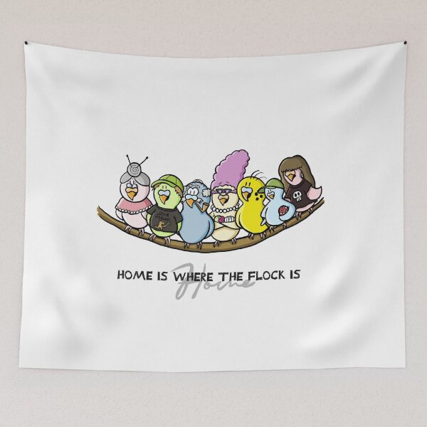 Item preview, Home is Where the Flock Is designed and sold by HalloMolly.