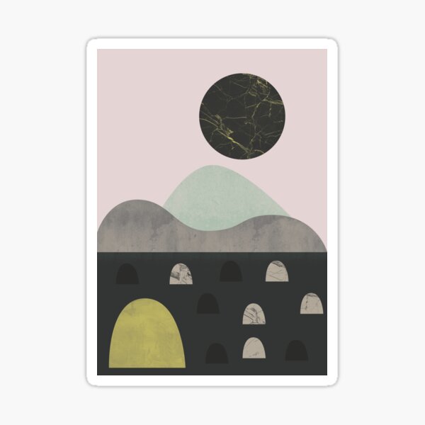 Stones and moon Sticker