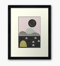 Steine und Mond Gerahmtes Wandbild