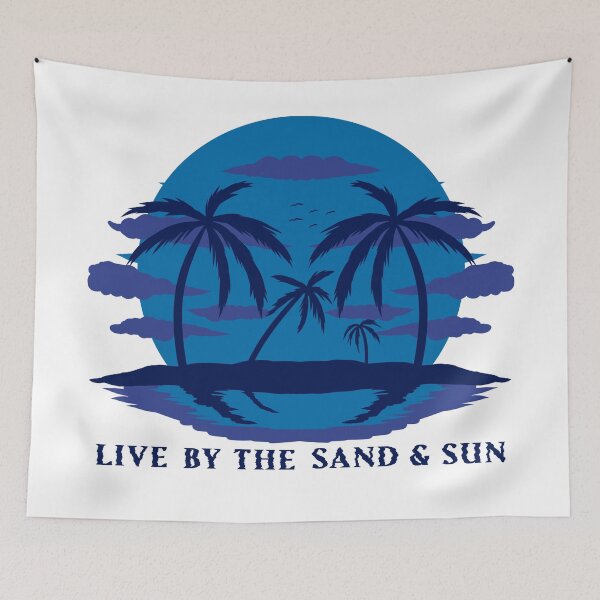 Item preview, Live by the sun and sand Blue designed and sold by Unaiza Khalid.