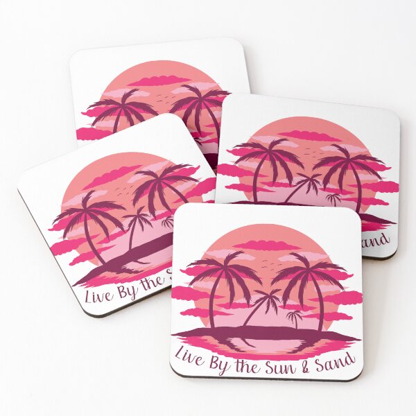 Item preview, Live by the sun and sand Pink designed and sold by Unaiza Khalid.