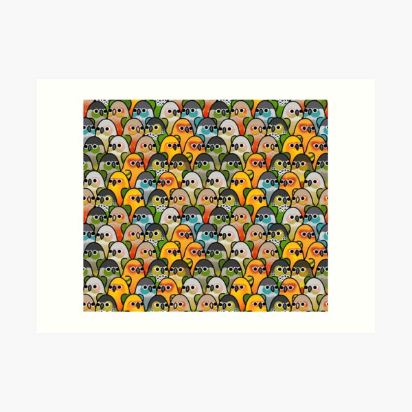 Too Many Birds! - Conure Squad Art Print