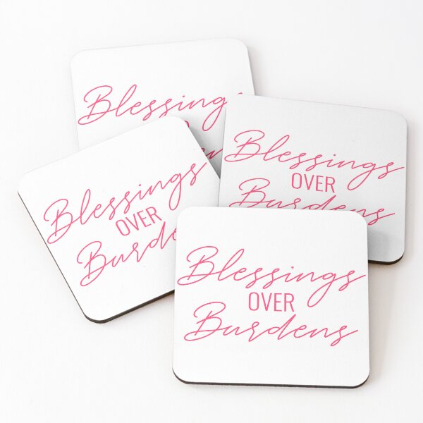 Item preview, Blessings Over Burdens Text in Pink designed and sold by BLMcreations.