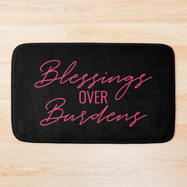 Item preview, Blessings Over Burdens Text in Pink designed and sold by BLMcreations.