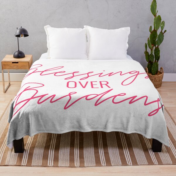 Item preview, Blessings Over Burdens Text in Pink designed and sold by BLMcreations.