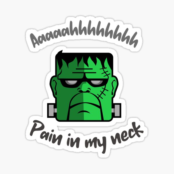 mens-womens-pain-in-my-neck-halloween-design-funny-fans-sticker-for