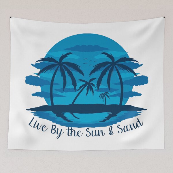 Item preview, Live by the sun and sand Blue 2 designed and sold by Unaiza Khalid.