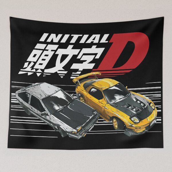 Item preview, Initial D Tandems AE86 Takumi vs FD rx-7 Keisuke Mountain Drift Racing  designed and sold by cowtownCOWBOY.