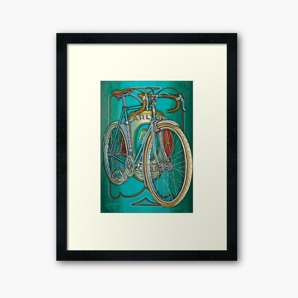 Aqua Carlton Fixed Framed Art Print