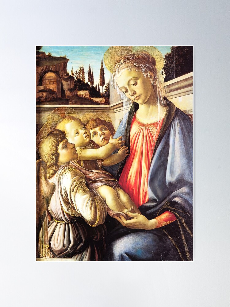 madonna col bambino e due angeli botticelli