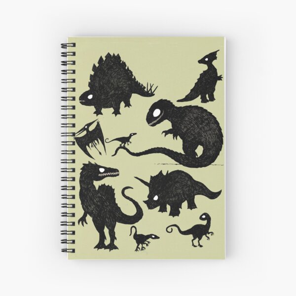 Silhouetted Dinosaurs Spiral Notebook