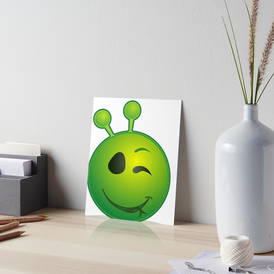 " Alien Emoji, zurück zur Schule Emoji, süßes Alien, entzückendes Emoji