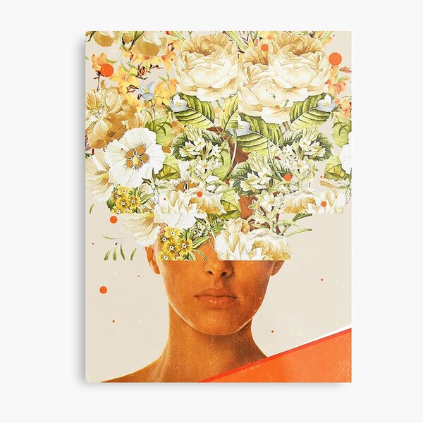 Super Flower Head Vintage Metal Print