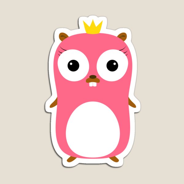 Golang Gopher princess girl Magnet