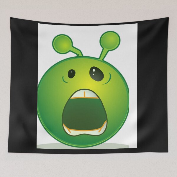 Item preview, Crazy yelling alien emoji,alien emoji, back to school emoji, cute alien, adorable emoji, super cute kid school,wink alien emoji,  designed and sold by Laree  Jones.