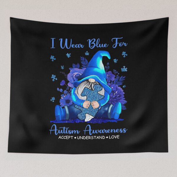 Item preview, I Wear Blue For Autism Awareness Accept Understand Gnomes designed and sold by HaaChris-Artis.