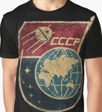 CCCP-Flaggensatellit Grafik T-Shirt