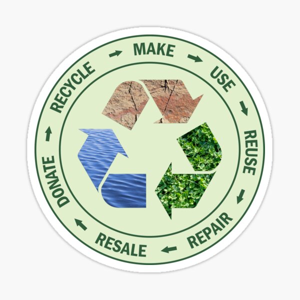 Item preview, Circular Economy, raw materials, water, earth, minerals, make, use, reuse, repair, donate, recycle, save the planet,  designed and sold by Hollyharry.