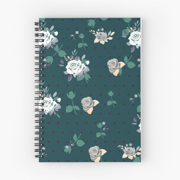 Item preview, Andi Flower Pattern Blue, Green, and White, with Spots designed and sold by SageStoneCo.