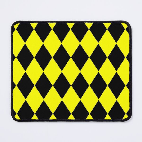 Item preview, YELLOW AND BLACK HARLEQUIN PATTERN BY OZCUSHIONSTOO designed and sold by ozcushionstoo.