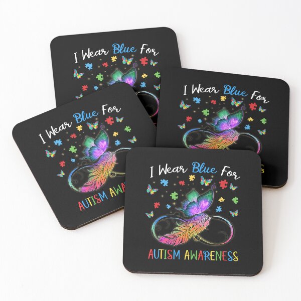 Artikelvorschau, Ich trage Blau für Autismus-Bewusstseins-Schmetterlings-Puzzleteile entworfen und verkauft von HaaChris-Artis.