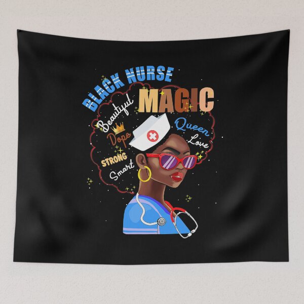 Item preview, Magic Black Nurse Melanin Black Pride Nurses Day designed and sold by GardNewerd.