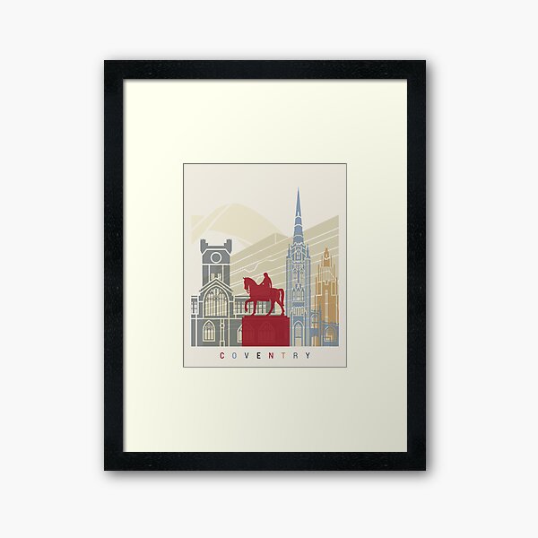 Coventry skyline poster Framed Art Print