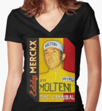 Eddy Merckx - The Cannibal Women's Fitted V-Neck T-Shirt