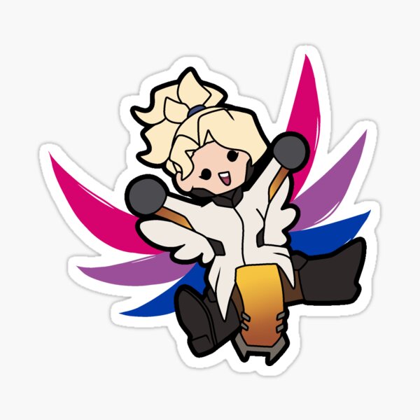 Chibi Bi Pride Mercy Sticker