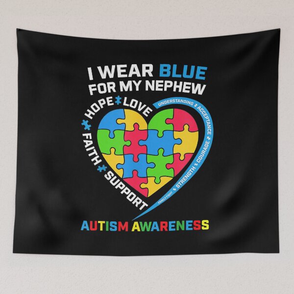 Item preview, I Wear Blue For My Nephew Autism Awareness Month Uncle Aunt designed and sold by HaaChris-Artis.