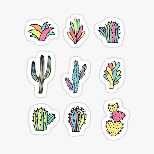 Bright cacti Sticker