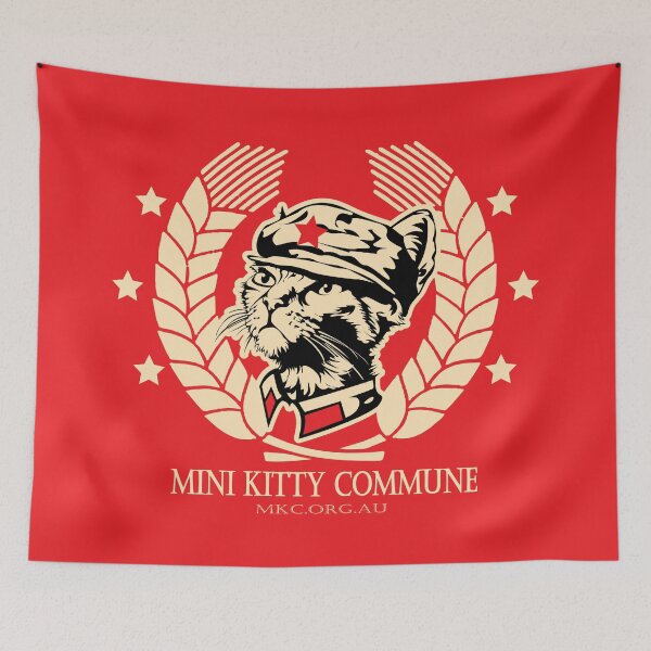Item preview, The Mini Kitty Commune Flag designed and sold by MiniKitty.