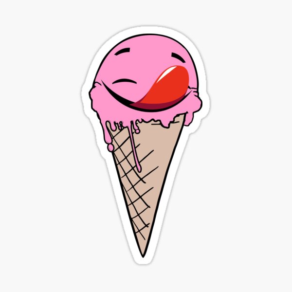 Set Of Ice Cream And Candy Stickers. Vector Illustration Royalty