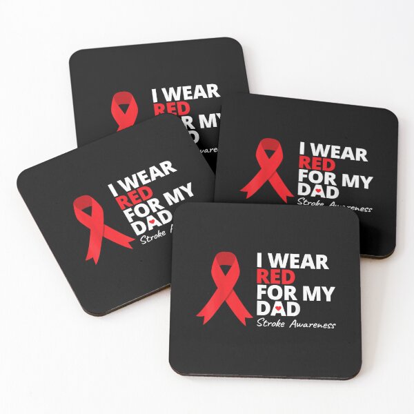 Item preview, I Wear Red For My Dad Stroke Awareness Survivor Warrior Love designed and sold by HaaChris-Artis.