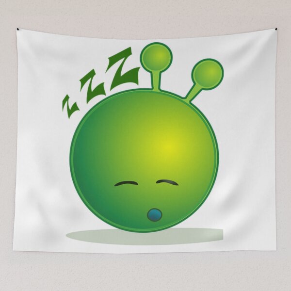 Item preview, Sleepy alien emoji,alien emoji, back to school emoji, cute alien, adorable emoji, super cute kid school,wink alien emoji,  designed and sold by Laree  Jones.