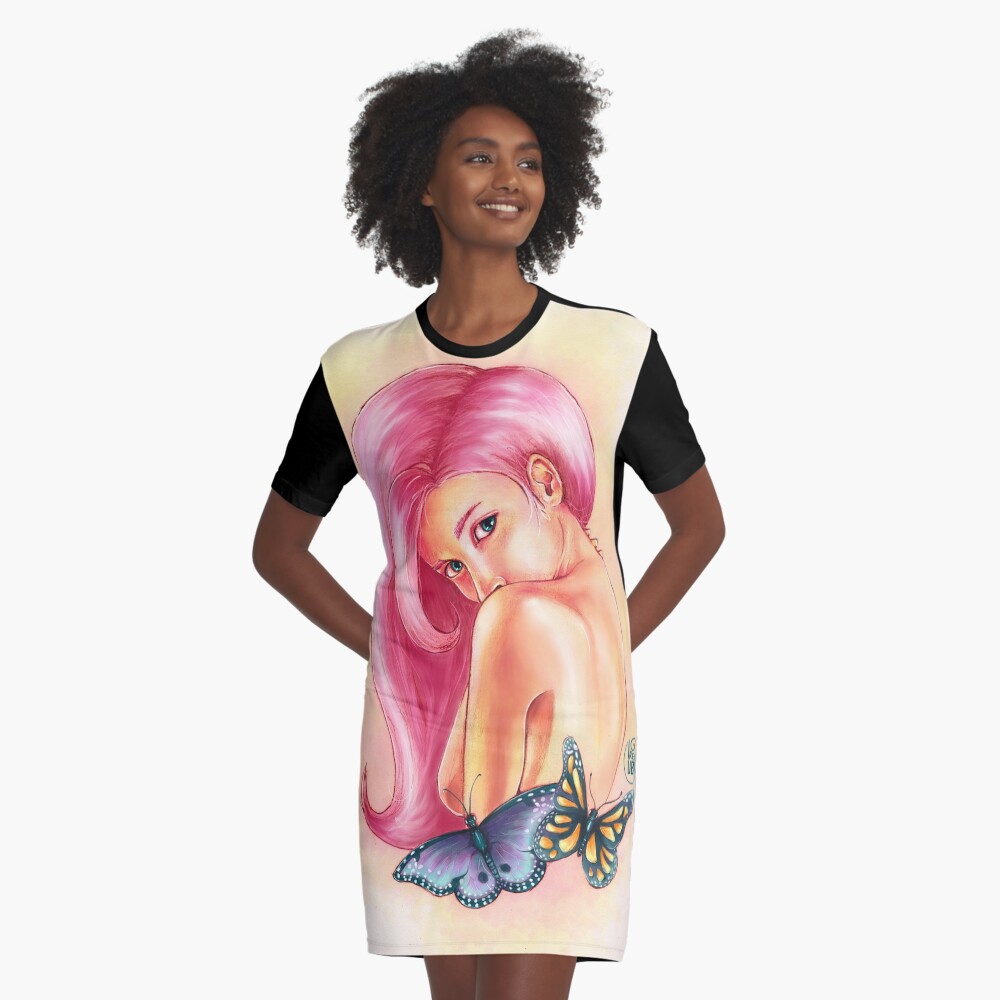Butterfly Graphic T-Shirt Dress