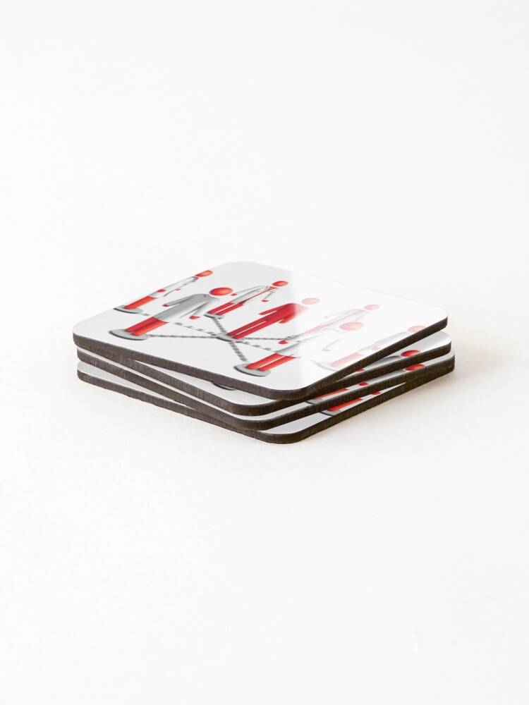 Thumbnail 4 of 5, Coasters (Set of 4), Team work , designed and sold by AS-Graphics.